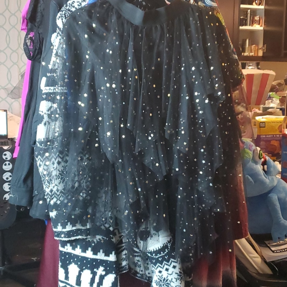 Black Tutu with Gold Star detail